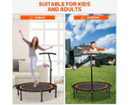 ADVWIN 50" Mini Fitness Trampoline Rebounder for Adults and Kids Indoor&Outdoor Orange