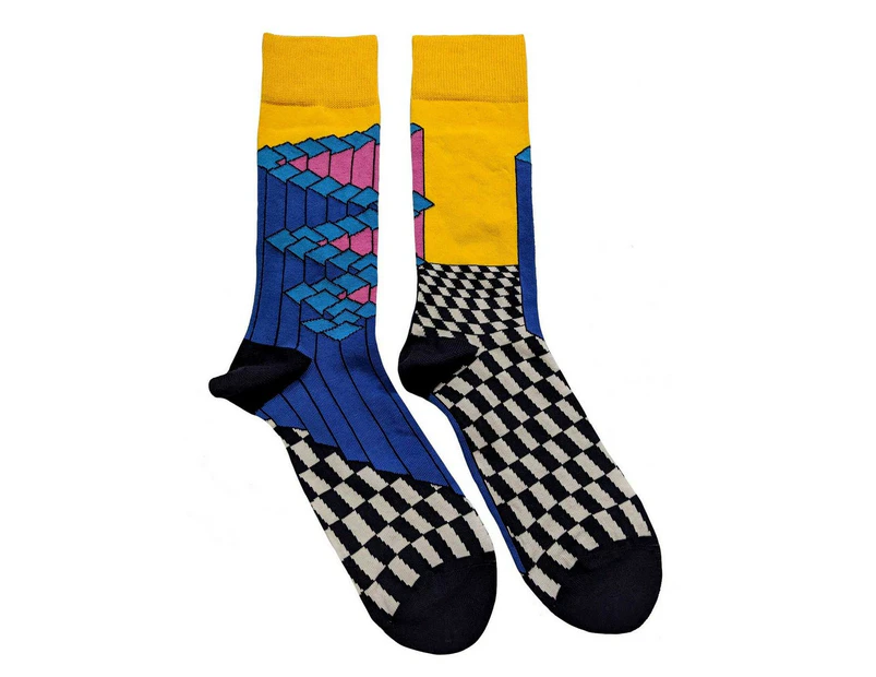 The Strokes Unisex Adult Angles Socks (Yellow/Black/White) - RO5271