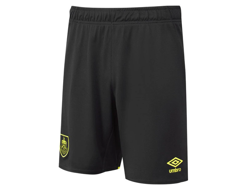 Umbro Childrens/Kids 23/24 Burnley FC Third Shorts (Black/Yellow) - UO1502