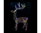 Christmas Decoration 3D Frame Standing Buck Reindeer 114cm Multi LED Indoor Outdoor