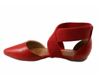 Bottero Gracie Womens Comfortable Leather Shoes Made In Brazil - Red