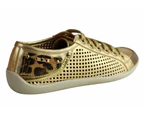 Orcade Jemma Womens Comfortable Lace Up Casual Shoes Made In Brazil - Gold