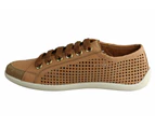 Orcade Jemma Womens Comfortable Lace Up Casual Shoes Made In Brazil - Tan