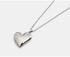 GUESS Fluid Heart Charm Necklace - Silver