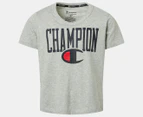 Champion Youth Girls' Graphic Boxy Tee / T-Shirt / Tshirt - Grey