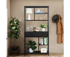 UNHO Heavy Duty 180cm Storage Rack Shelves Large Bookshelf with 2 Drawers Strong Metal Frame