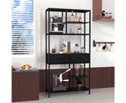 UNHO Heavy Duty 180cm Storage Rack Shelves Large Bookshelf with 2 Drawers Strong Metal Frame