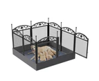 Heavy Duty Dog Playpen Pet Dog Whelping Box Puppy Fence Pen w/ Waterproof Mat