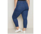 AUTOGRAPH - Plus Size - Womens Jeans -  Denim Slim Leg Regular Jeans - Mid Wash
