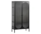 Cooper & Co. Eve 150cm Modern Large Metal Cabinet Black