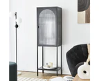 Cooper & Co. Eve 160cm Modern Metal Tall Cabinet Black