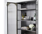 Cooper & Co. Eve 150cm Modern Large Metal Cabinet Black