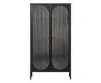 Cooper & Co. Eve 150cm Modern Large Metal Cabinet Black