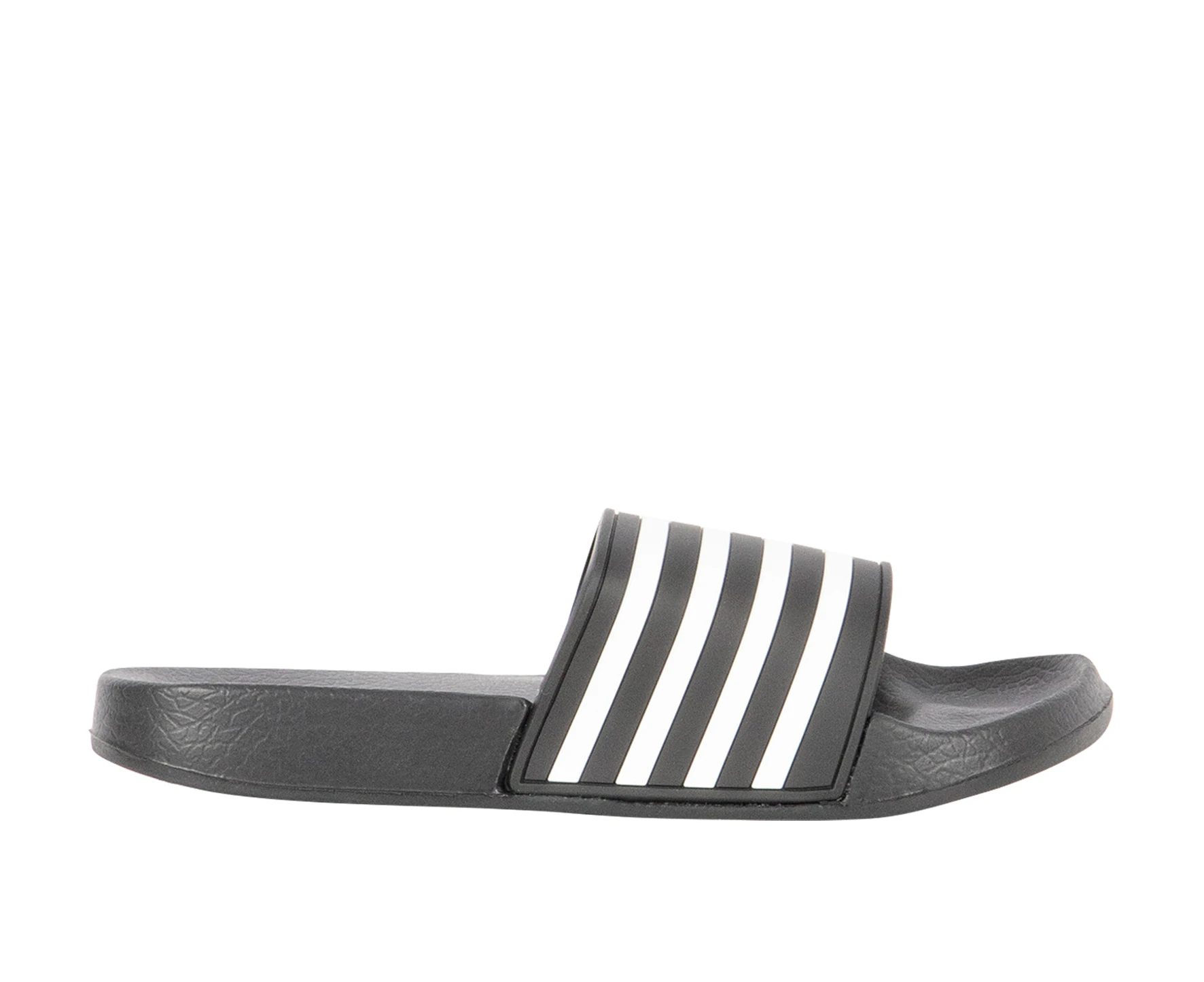 Racer Bears Striped Flat Sandal Slide Boy's - Black/White