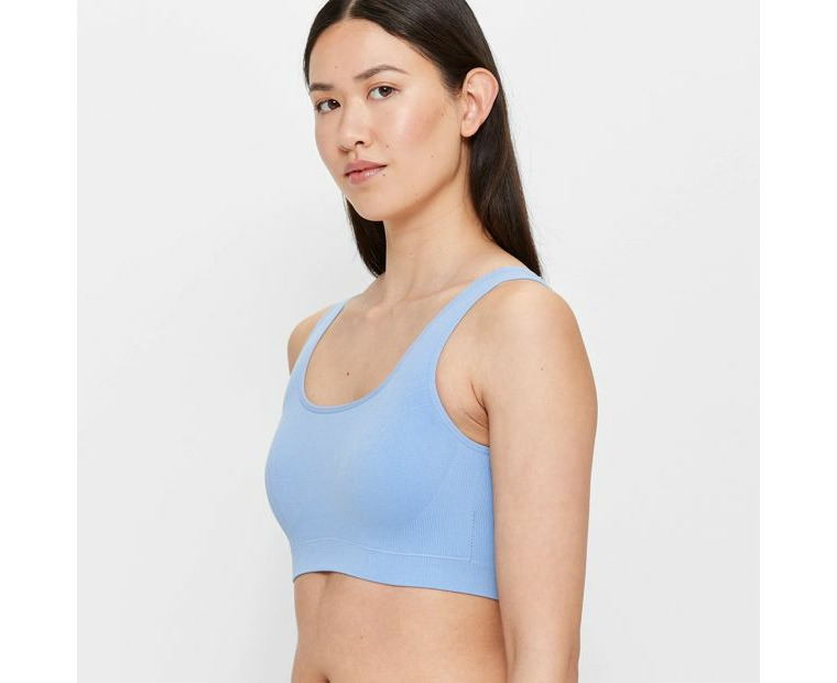 Target Active Low Impact Longline Seamfree Sports Crop Bra - Blue