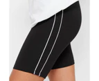 Target Active Long Length Cotton Bike Shorts - Black