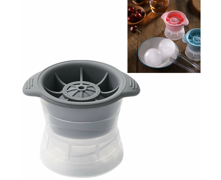 Silicone Spherical Ice Cube Maker Mold - Grey