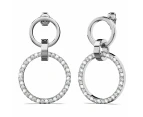 Orbit of Elegance Earrings Embellished with SWAROVSKI Crystal in White Gold