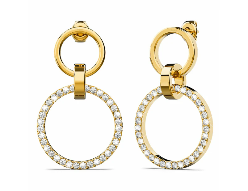 Orbit of Elegance Earrings Embellished with SWAROVSKI Crystal in Gold