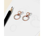 Orbit of Elegance Earrings Embellished with SWAROVSKI Crystal in Rose Gold