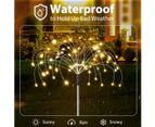 6 Pack 180 LED Waterproof Firework lamp, Fairy Fireworks Light for Christmas Yard Patio Party Decor, Sparkler Lights with Large Capacity  -Warm White
