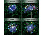 6 Pack 180 LED Waterproof Firework lamp, Fairy Fireworks Light for Christmas Yard Patio Party Decor, Sparkler Lights with Large Capacity  -Multi Color