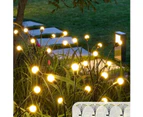 4 Pack Vibrant Solar Powered Lights Outdoor Waterproof Starburst Light for Pathway Landscape,40 LED Garden Solar Lights - Warm White