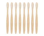 8x Eco Basic Natural Bamboo Toothbrush Adult Oral Dental Care Teeth Cleaner Med