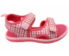 Clarks Florence Kids Comfortable Adjustable Sandals - Raspberry Pink
