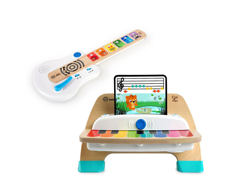 Hape Baby Colour Touch Piano Musical Instrument & Strum Along Guitar Toy  12m+