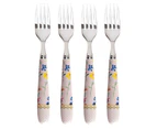 4pc Maxwell & Williams Teas & C's Contessa Stainless Steel Fruit/Cake Forks Rose
