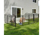 UNHO Heavier Dog Playpen Outdoor Backyard Dog Fences Exercise Pen with Door for XXL Large Pet Dogs