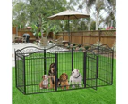 UNHO Heavier Dog Playpen Outdoor Backyard Dog Fences Exercise Pen with Door for XXL Large Pet Dogs