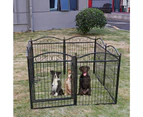 UNHO Heavier Dog Playpen Outdoor Backyard Dog Fences Exercise Pen with Door for XXL Large Pet Dogs