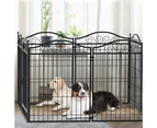 UNHO Heavier Dog Playpen Outdoor Backyard Dog Fences Exercise Pen with Door for XXL Large Pet Dogs