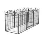 UNHO Heavier Dog Playpen Outdoor Backyard Dog Fences Exercise Pen with Door for XXL Large Pet Dogs