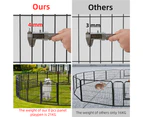 UNHO Heavier Dog Playpen Outdoor Backyard Dog Fences Exercise Pen with Door for XXL Large Pet Dogs