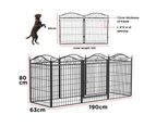 UNHO Heavier Dog Playpen Outdoor Backyard Dog Fences Exercise Pen with Door for XXL Large Pet Dogs