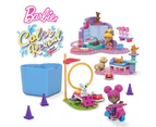 Mega Bloks Construx Barbie Color Reveal Train 'n Wash Pets Building Set
