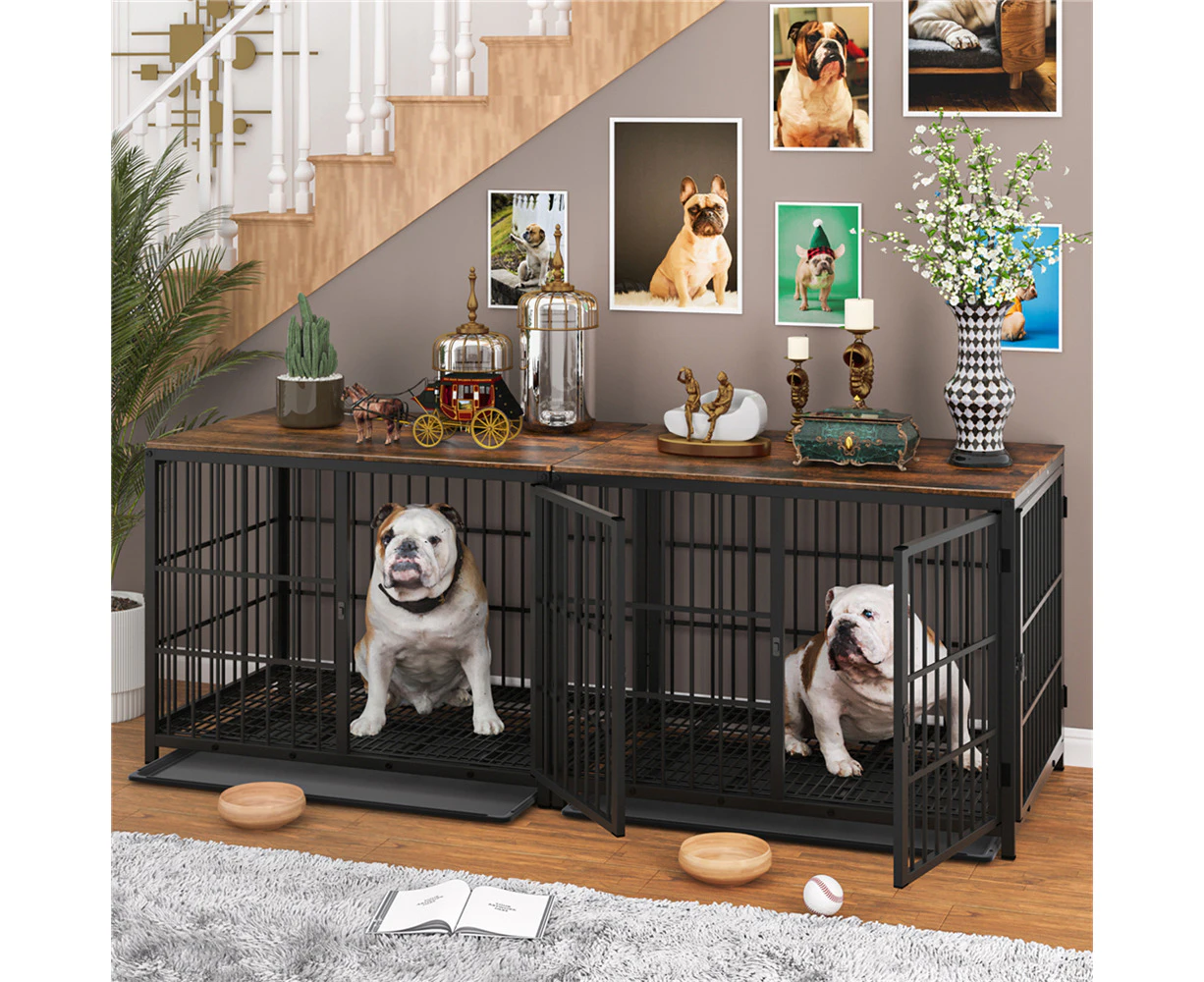 Heavy Duty Indestructible Dog Crate Dog Cage Kennel Home Storage End Table