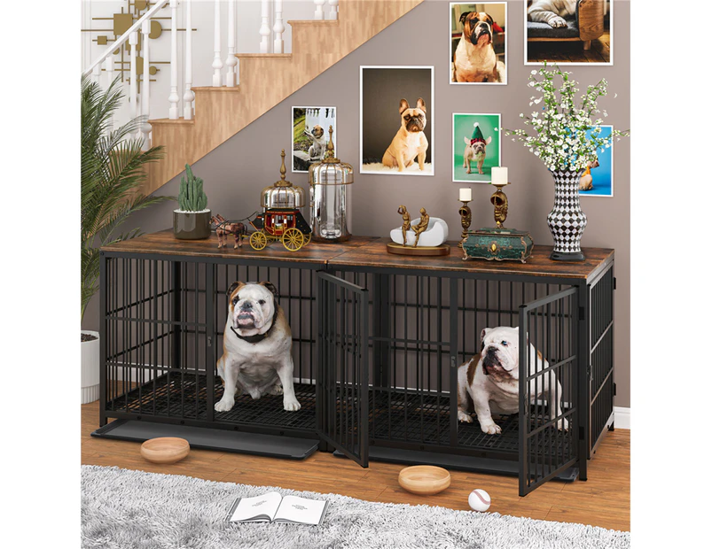 Heavy Duty Indestructible Dog Crate Dog Cage Kennel Home Storage End Table