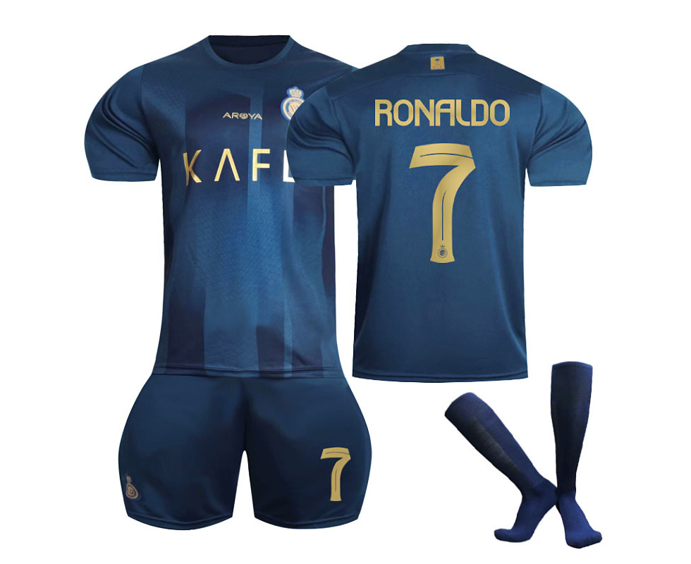 Riyadh Away Jersey RONALDO #7 Soccer Jersey Kids Adult 3-Pieces Jersey ...