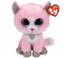 TY Beanie Boos Fiona - Pink Cat Medium Kids/Childrens Plush Soft Toy 3y+