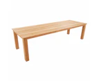 Barbados Outdoor Teak 3m Rectangle Table with 2 Bench Seats - Outdoor Teak Dining Settings -