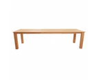 Barbados Outdoor Teak 3m Rectangle Table with 2 Bench Seats - Outdoor Teak Dining Settings -