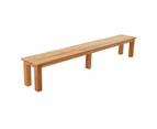 Barbados Outdoor Teak 3m Rectangle Table with 2 Bench Seats - Outdoor Teak Dining Settings -