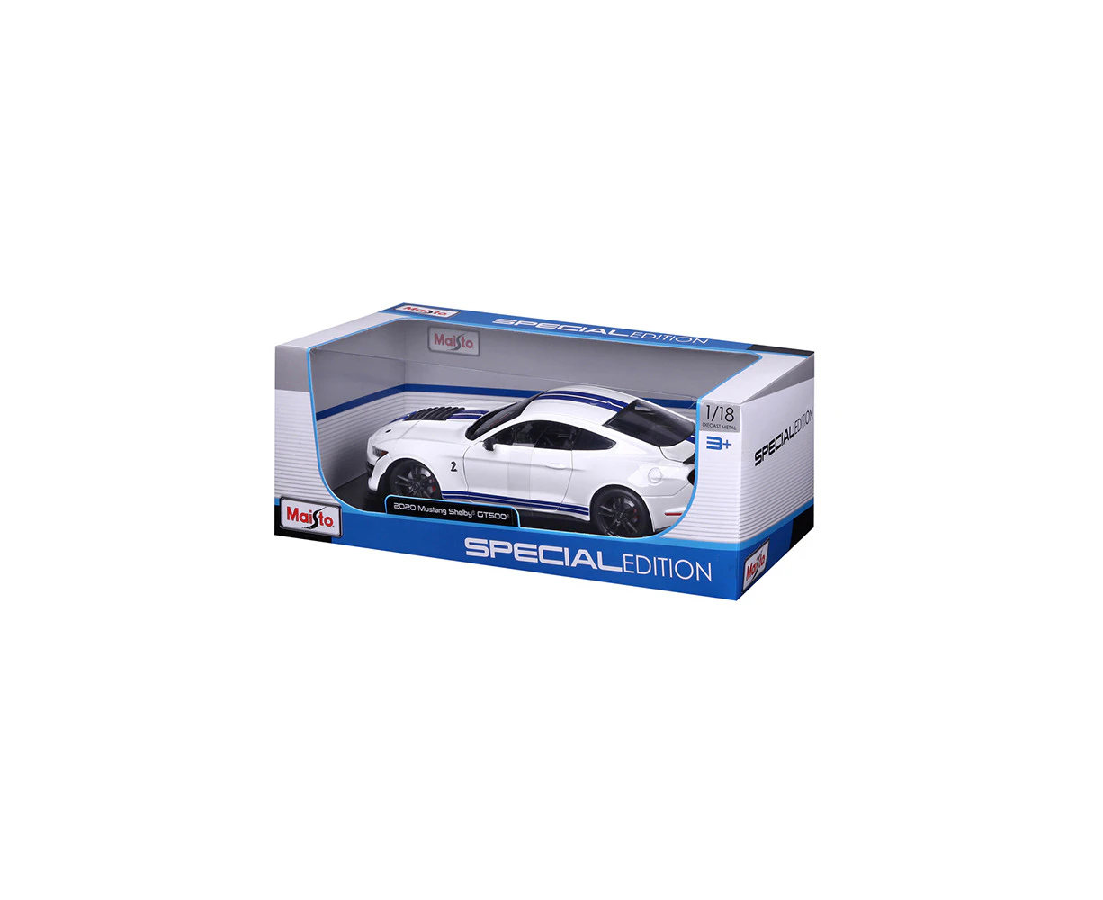 Maisto Special Edition 1:18 2020 Ford Mustang Shelby GT 500 WHT Model Car Toy 3+