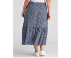 AUTOGRAPH - Plus Size - Womens Skirts -  Woven Belted Skirt - Mini Dit