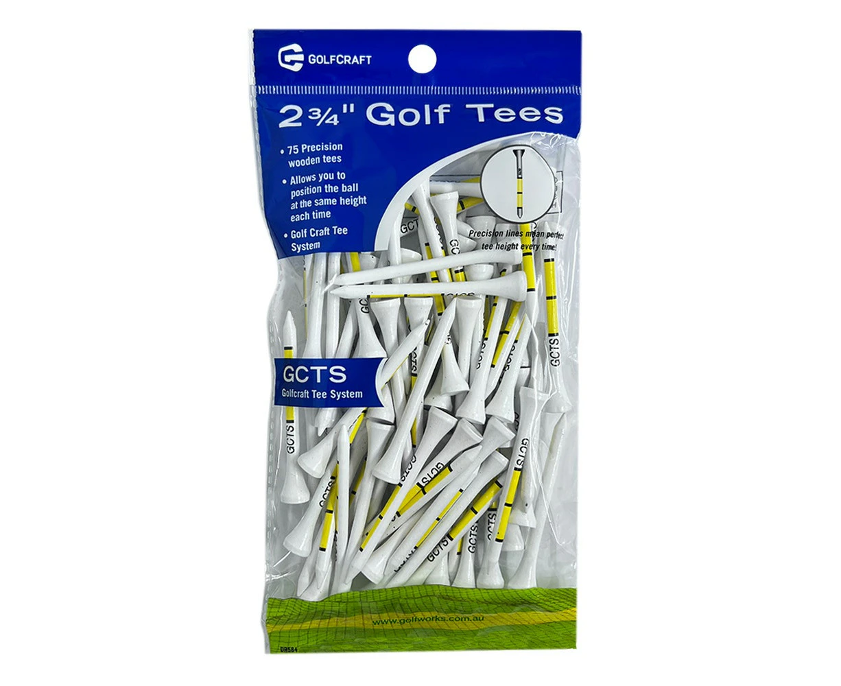 Golf Craft Tee System 2 3/4" Golf Tees - 75 Pack