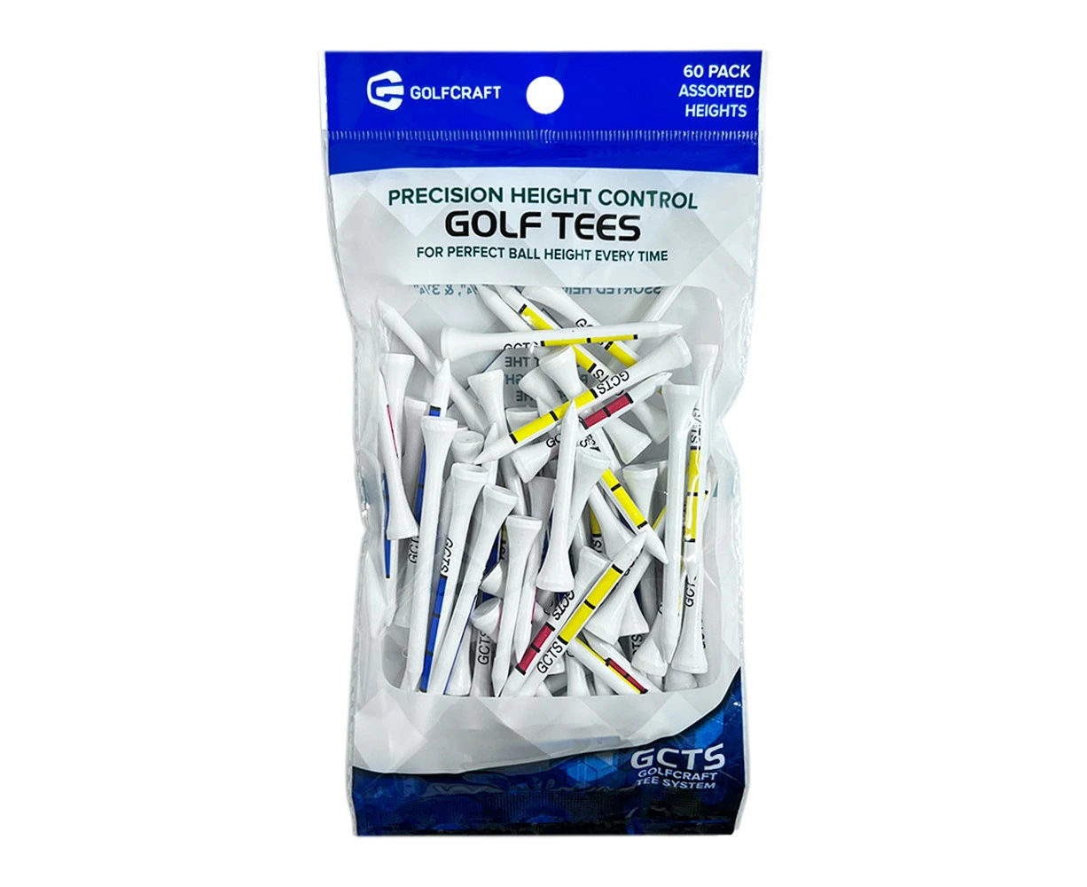 Golf Craft Tee System Assorted Length Golf Tees - 60 Pack